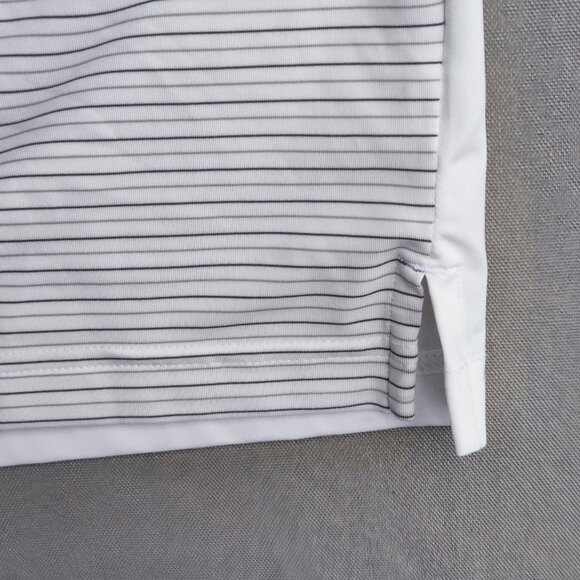 Puma Golf Polo Shirt men's size M white colour with grey and lime green stripes - Picture 7 of 9